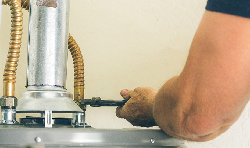 the water heater install process