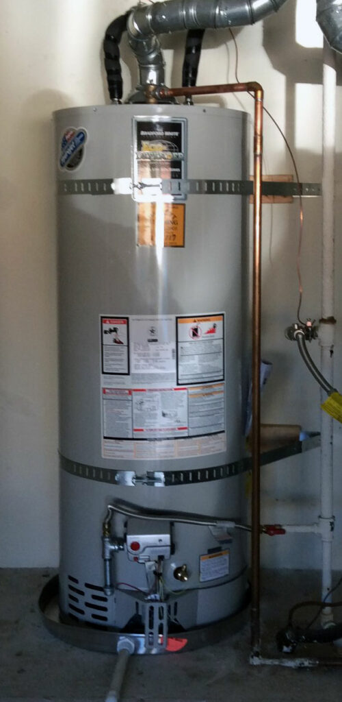 Bradford White 40 gallon water heater repaired in Livermore, California