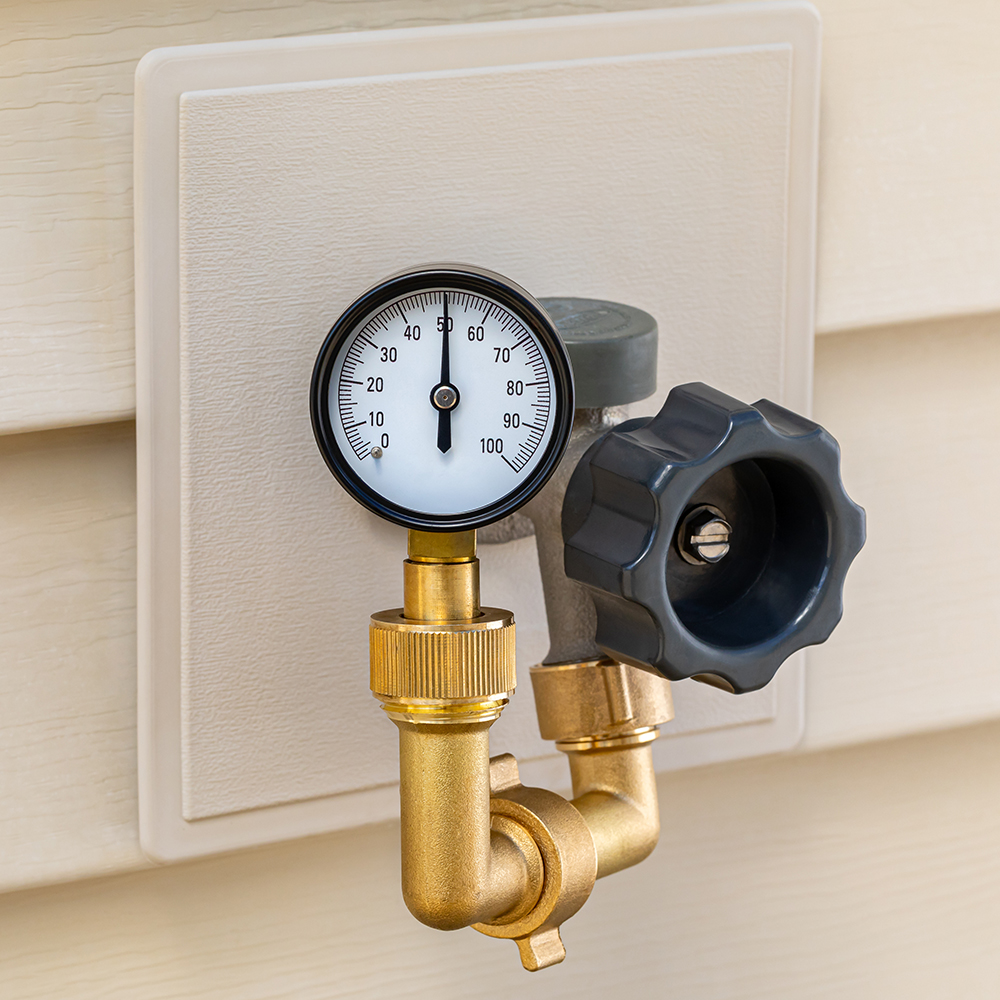 Outdoor Faucet Water Pressure Gauge