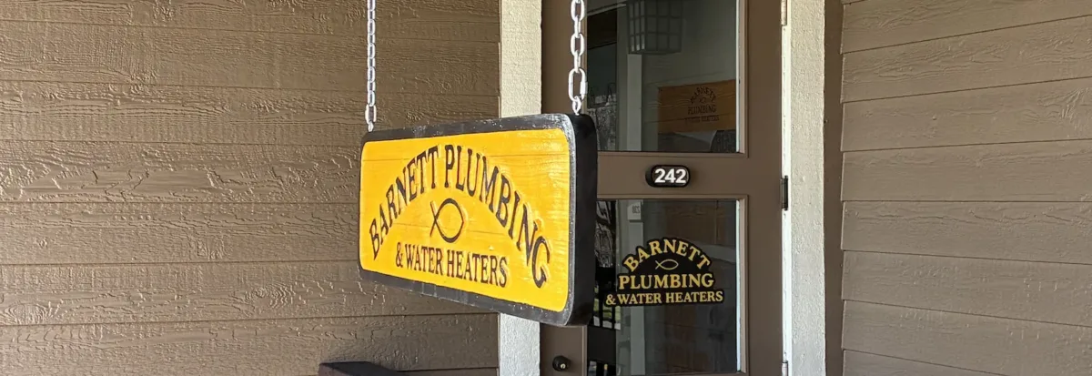 Barnett Plumbing Pleasanton signage