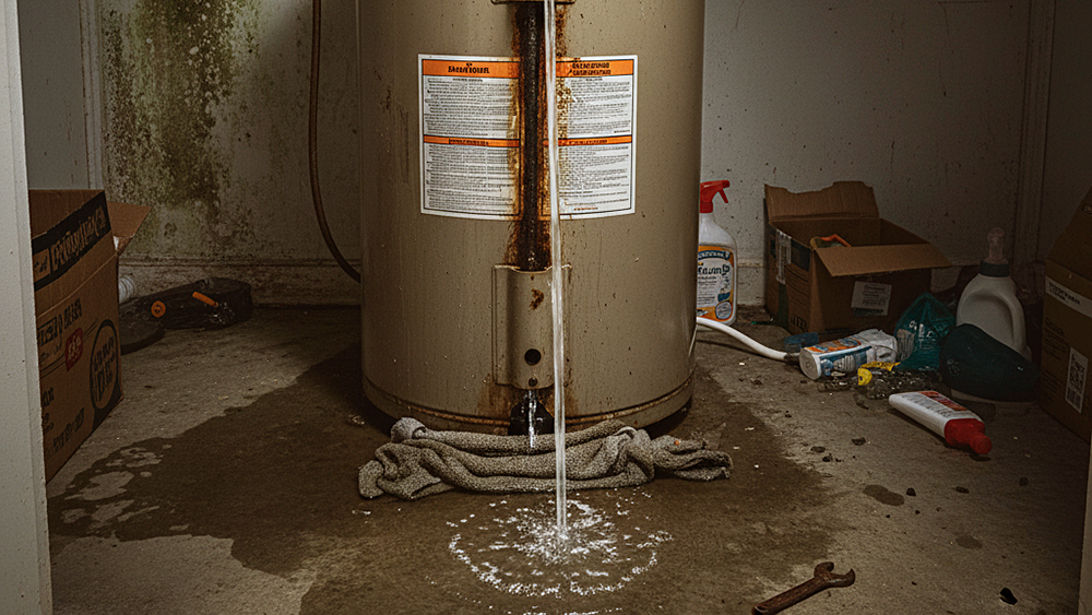 water heater leaking